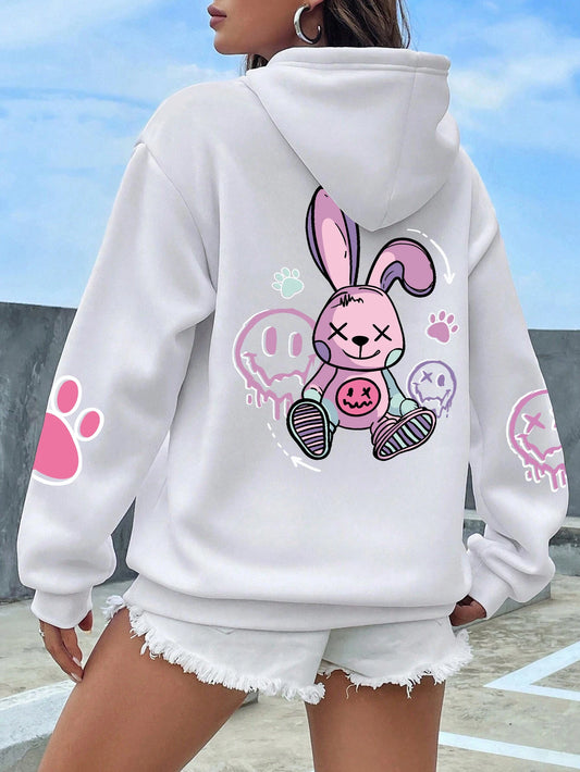 Woman's Hip Hop Street Bunny Sweatshirt