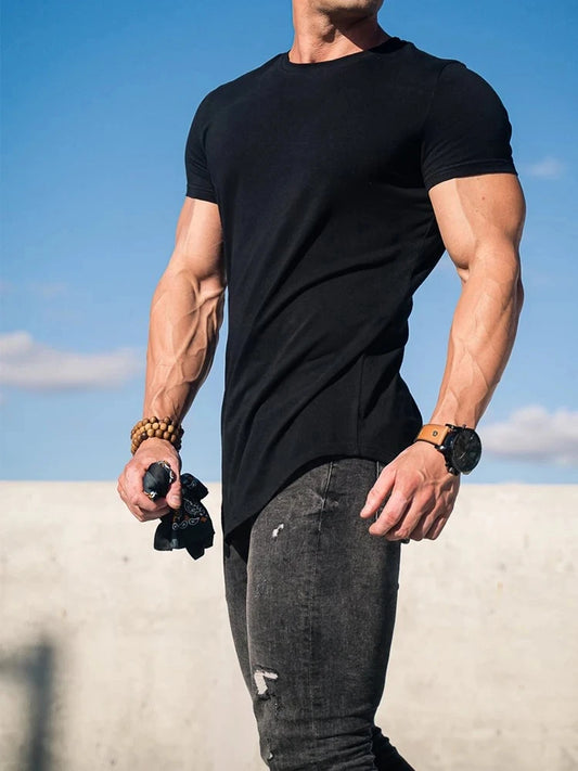 Men's Short Sleeve Tight Fitting T-shirt